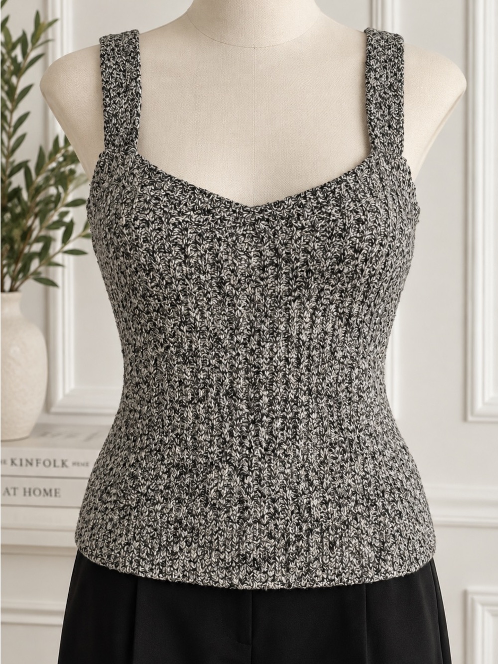 Donna Karan Mosaic Knit Tank Top